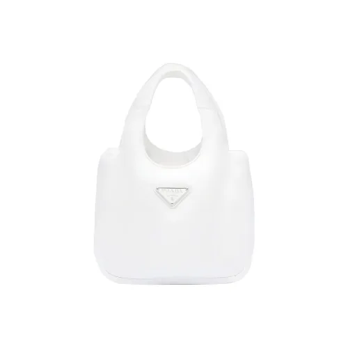 PRADA RE Нейлоновая ткань Тоут Сумка Сумка для покупок Мини Сумка Женская Белая