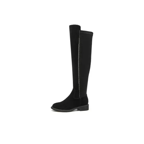 DG Колено Высокие сапоги 4CM Женские Черный