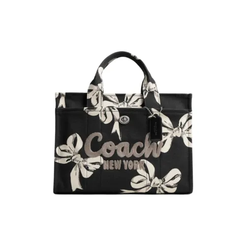 COACH Ткань Тоут Сумка Сумка для покупок Сумка через плечо Сумка Большая Женская Черная