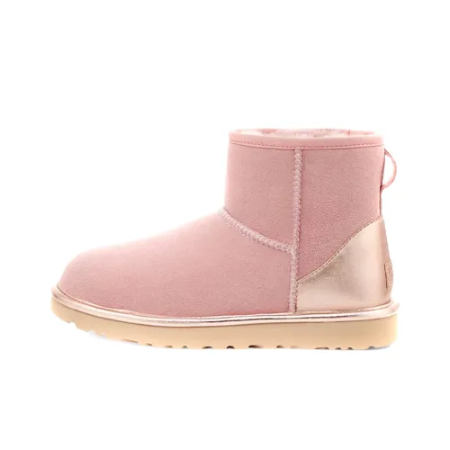 UGG CLASSIC MINI Термические Короткие MID Ботинки для снега Женские Перламутрово-розовые