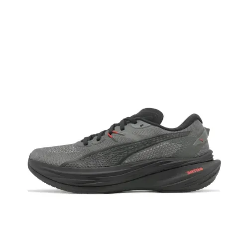 PUMA Deviate NITRO 3 Slip-Resistant Abrasion-Resistant Low Top Casual Running Shoes Men's Gray PUMA Deviate NITRO 3 Противоскользящий Устойчивый к истиранию Низкий Топ Повседневные Беговые Кроссовки Мужские Серый