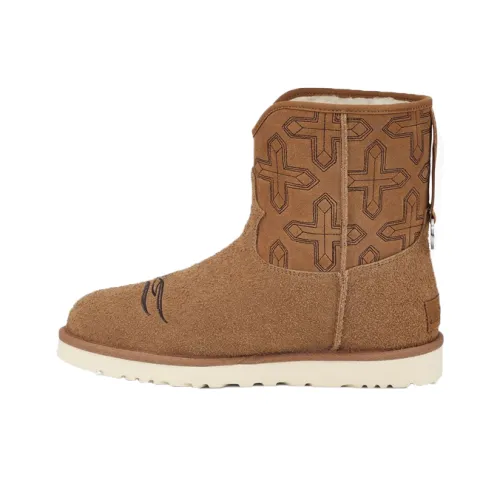 UGG Вышивка KENTON Обувь Короткий Снекер Унисекс Каштановый