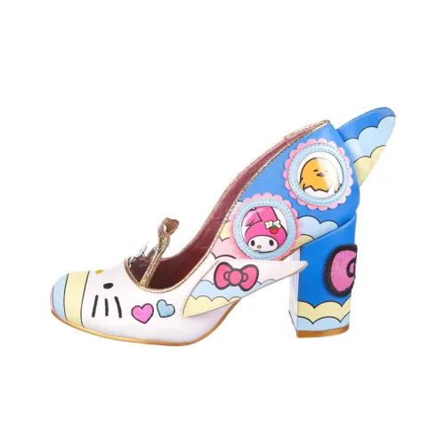 IRREGULAR CHOICE It's Time To Have Fun Грубый каблук Высокие каблуки 11,5 см Женский Синий Белый