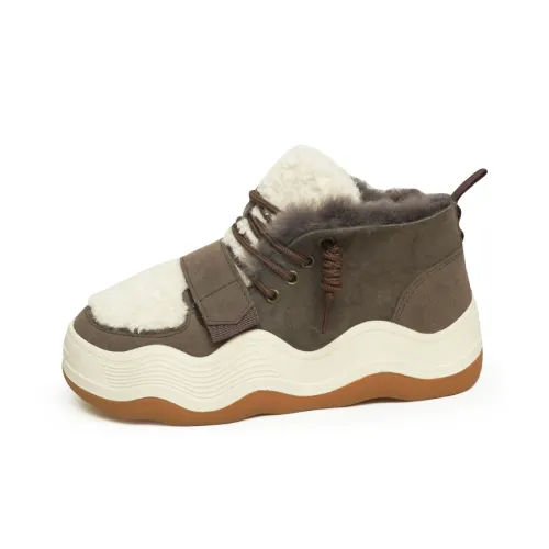 Joy Mario Термические Снежные Ботинки для Женщин с Увеличением Высоты и Анклевой Длиной