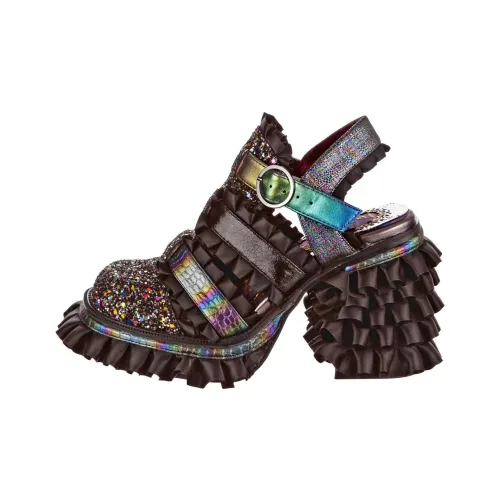IRREGULAR CHOICE Высокие каблуки Черно-зеленый Женские