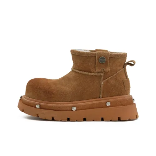 XIAOXIAOSU Модный Универсальный Камелия Шипы Дизайн Осенние и Зимние С флисовой подкладкой Ботинки на блоку