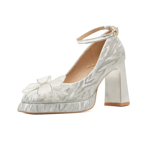 Zubumei Грубый каблук Высокие каблуки Женские