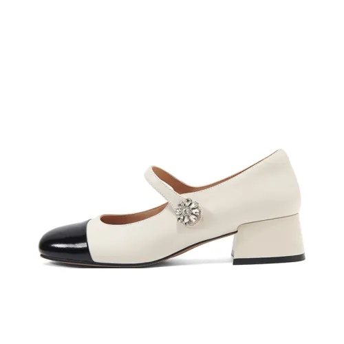 PT'SON Квадратный каблук Высокие каблуки 4CM Женские