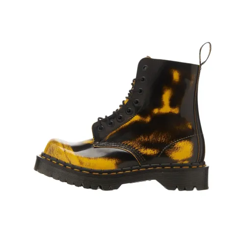 Dr.Martens 1460 Pascal Be Короткий Мартин Ботинок Унисекс Черный Желтый