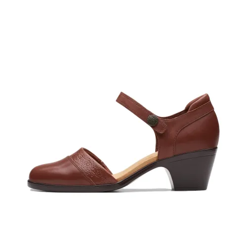 Clarks Квадратный каблук Высокие каблуки 5,5 см Женские Коричневый