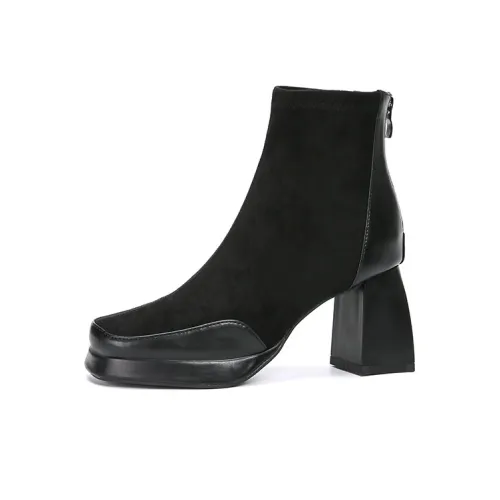 Zubumei Ботильоны 7CM Женские Черные