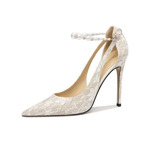 Lily Wei Узкий каблук Высокие каблуки 10 см Женские Абрикос