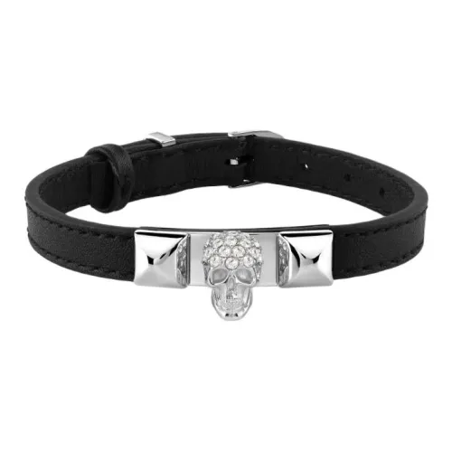 PHILIPP PLEIN Нержавеющая сталь кожа браслеты мужской черный