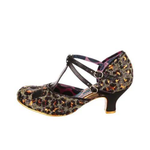 IRREGULAR CHOICE Golden Age Грубый каблук Высокие каблуки 6 см Женские Черный Золотой