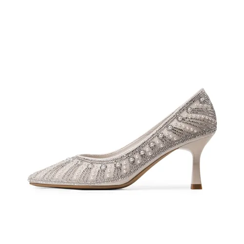 LAORENTOU Узкий каблук Высокие каблуки 7 см Женские Экрю