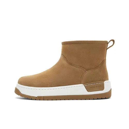 NINE WEST Термический противоскользящий устойчивый к истиранию амортизирующий короткий сноубутс женский каштановый