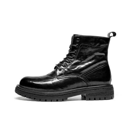 LEAVELAND Crew Martin Boot 4CM Мужской Черный