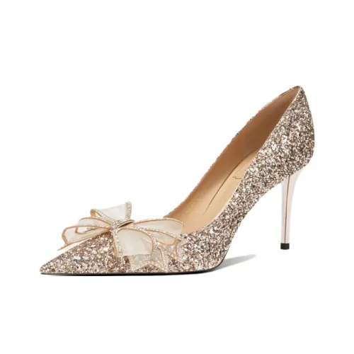 Zubumei Узкий каблук Высокие каблуки Женские Золото