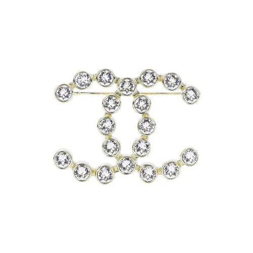 CHANEL 22c ранняя весна Металлическая брошь Золотая Унисекс