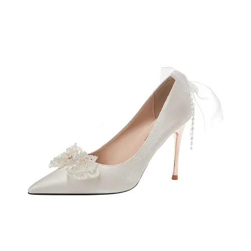 HKCP Узкий каблук Высокие каблуки Женские Белые