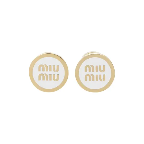 MIU MIU Металл Серьги-гвоздики Женские Золото