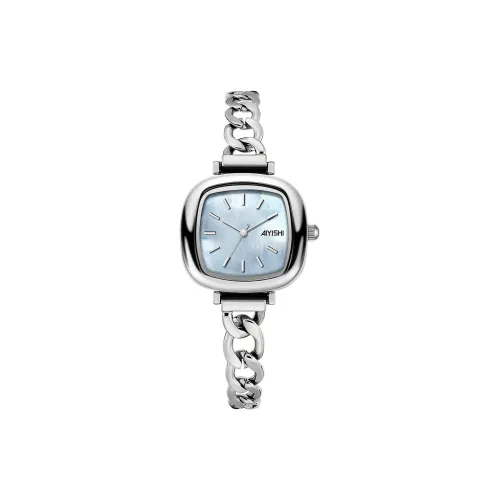 AIYISHI Принцесса Кварцевый Механизм Часы Женские Синий Циферблат