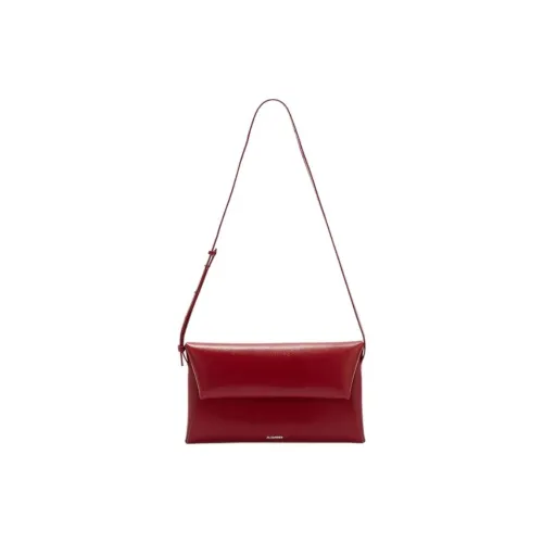 JIL SANDER Телячья кожа Сумка через плечо Маленькая Женская Кедр Красный