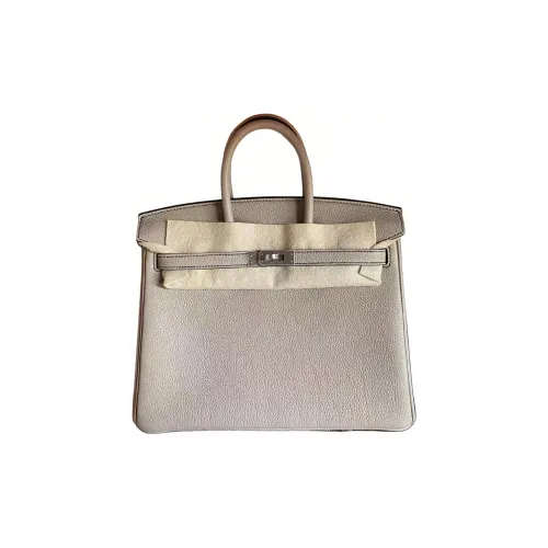 HERMES Birkin Коровья кожа Togo Сумка Birkin Сумка Женская Голубино-серый Внутренний Черный