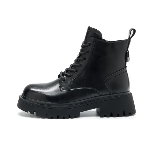 BAIJIHONG Короткий ботинок Martin 5 см женский черный