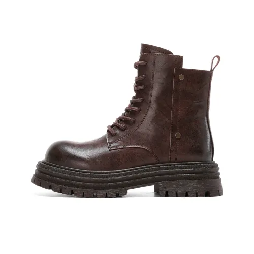 C°BANNER Короткий Martin Boot Женские Темно-коричневый