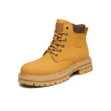 Желтая утеплённая обувь