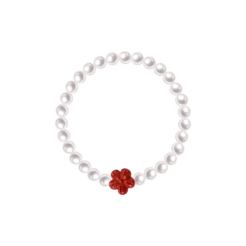 SIMPLE JOYS Браслет из бусин с жемчужной оболочкой эластичный женский