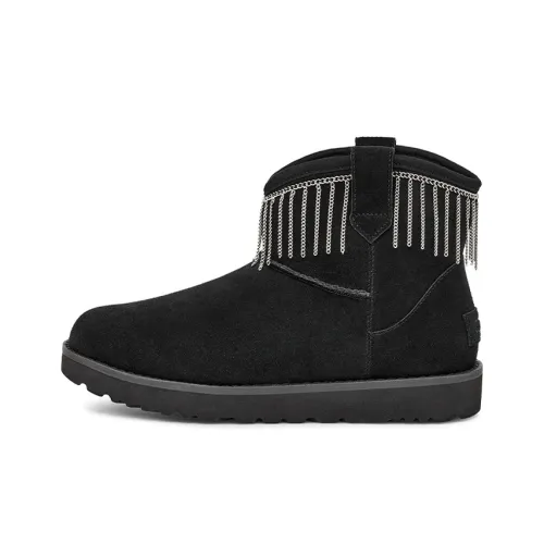 UGG CLASSIC MINI Кисточка Термическое Покрытие Устойчивый к Сцеплению Короткий Снегобут Женские Черный