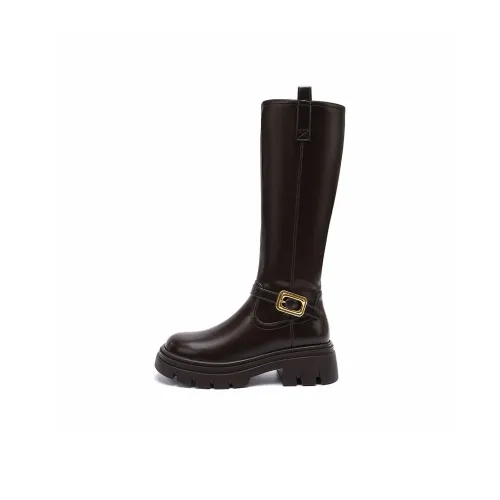 JOSINY Колено Высокие сапоги 4,5 см Женские Коричневый