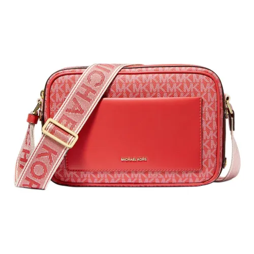 MICHAEL KORS MAEVE Покрытый холст Camera Сумка Сумка через плечо Большая Женская Красная