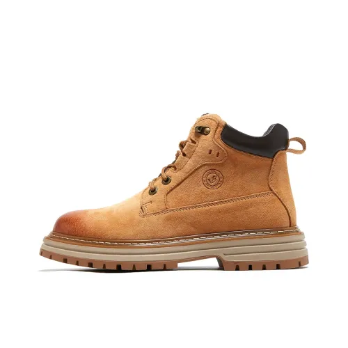 VICKI BROWN Джинсы Короткий MID Голень Мартин Boot Мужской Желтый