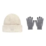 Белая кепка + Фотиния серые перчатки