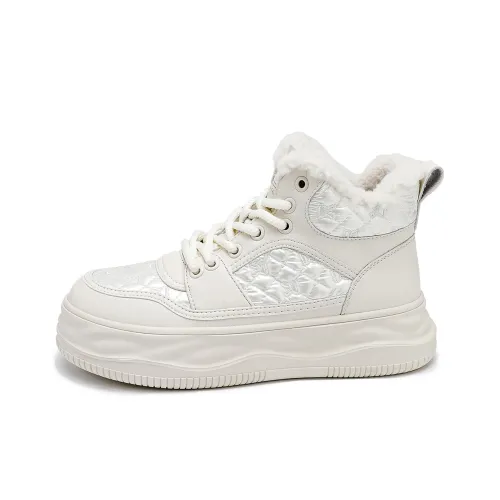 BAIJIHONG Термический Износостойкий Увеличивающий Высоту Противоскользящий Ботинки для Носка на Носку Женские