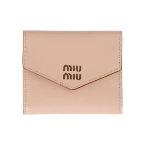 MIU MIU Кожа Кошелек Маленький Женский Коньяк