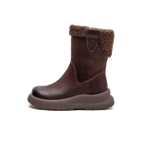 JAY Термический Аbrasion-Resistant Увеличение Высоты Противоскользящие Crew Сноубутсы Женские