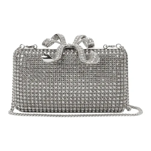 Self Портрет Сумка с стразами Клатч Женская Серебряная