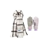 TW Collection Белый [Шарф] + Romantic Фиолетовый [Перчатки]