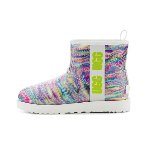 UGG CLASSIC CLEAR MINI Термостойкий противоскользящий короткий снегокат Женские Белые