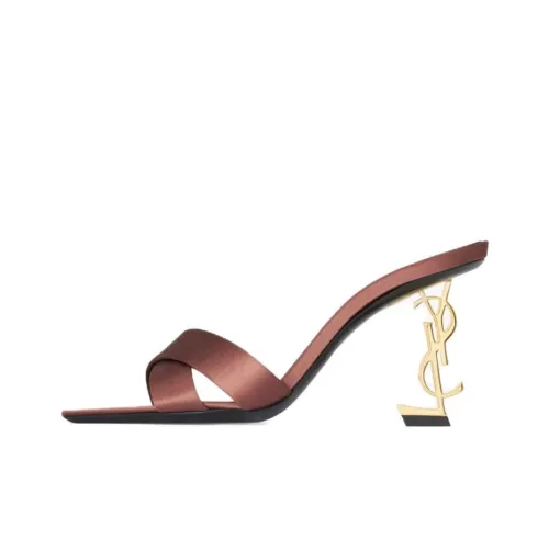 SAINT LAURENT Слипоны 8,5 см Женские Красные