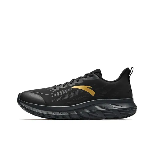 Anta RUNNING Collection Износостойкий и Легкий Низкий Топ Повседневные Тренировочные Беговые Кроссовки Мужские Черный Золото