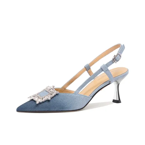 Lily Wei Гора постепенно превращается в зеленый каблук в форме бокала высокие каблуки 6 см женские