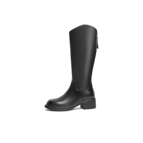 Белль Колено Высокие сапоги 5 см Женские Черные