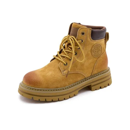 Сезонные продукты Короткий Мартин Boot 5 см Женские Желтый