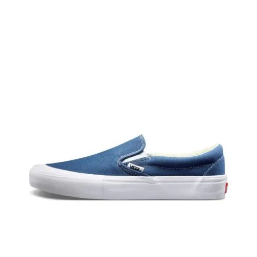 Vans Slip On Аbrasion Resistant Дышащий Легкий Низкие Кроссовки для скейтбординга Мужские Синие