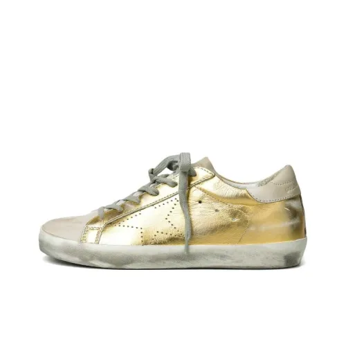 Golden Goose Супер Звезда Low Топ Скейтборд Кроссовки Женские Золотые